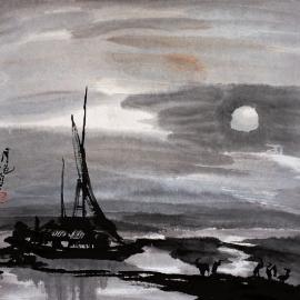 阳太阳水彩画作品欣赏(二)