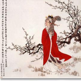 彭连熙工笔仕女图