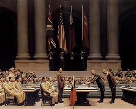 日本南京投降仪式油画赏析