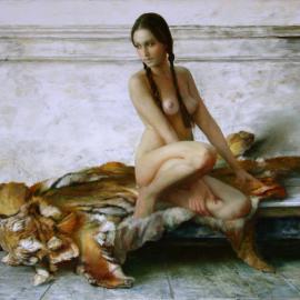 俄罗斯人体油画展现细腻恬静之美