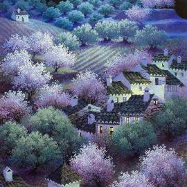 Luis Romero油画作品：美丽的西班牙夜晚