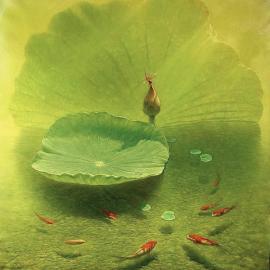 蒋德斌油画赏析《夏荷》