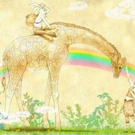 唯美插画之人与自然