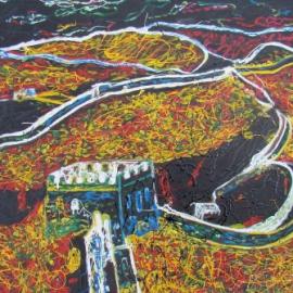 魏琨铭抽象表现主义油画作品