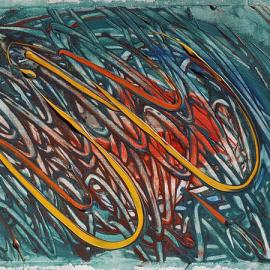 彩色油画布：彩色油画纹理图片