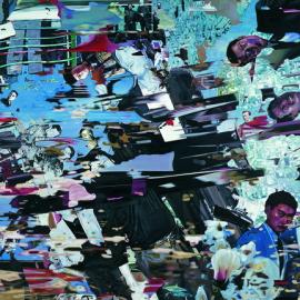 马堡中布面油画作品