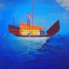 油画家岂梦光的抽象艺术