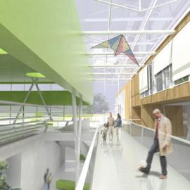 美国霍华德路学院建筑效果图