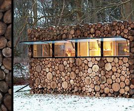 木头堆积的办公空间