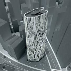 kokkugia工作室：美国“fibrous tower’”外观设计