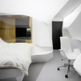 新型现代的Future Hotel Room