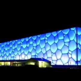 国家游泳中心“水立方”近期靓照登出