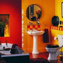 秋冬浴室色彩搭配