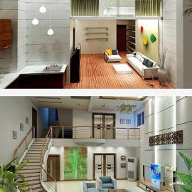 复式空间跃层效果图设计作品