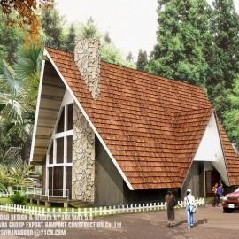 柬埔寨别墅-纯木味的建筑