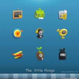 鱼小小ICON图标UI设计作品