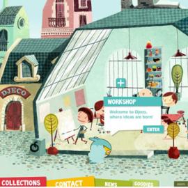儿童插画酷站:法国DJECO玩具设计工作室网站