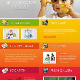 Art Schools chldren 网页设计