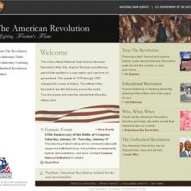the American Revolution网站设计欣赏
