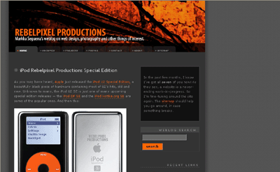 XHTML+CSS黑色系网站欣赏