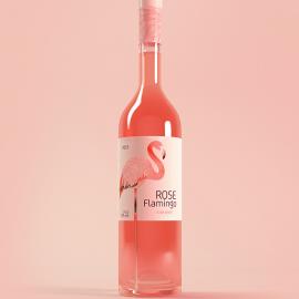 玫瑰火烈鸟 优雅葡萄酒酒瓶设计