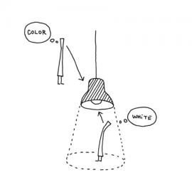 Bi-color Washi 纸灯