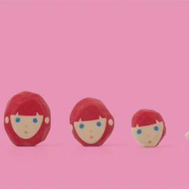 台湾设计师陈吕维的发型橡皮擦作品