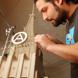 Daniel Agdag的纸板模型作品