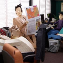 漂亮的微缩纸艺办公室 工厂