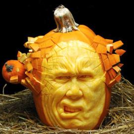 万圣节恐怖南瓜雕刻