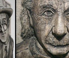 电话本上的3D人像雕刻