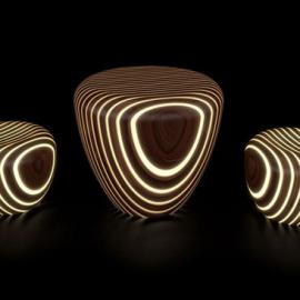 如梦如幻的LED木凳