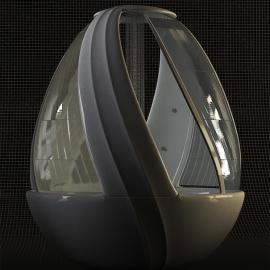 Arina Komarova设计：蛋形浴房