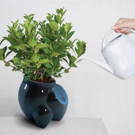 创意概念记时花盆