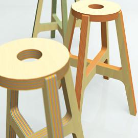 2009米兰家具展：drill design设计的 paper-wood 椅子