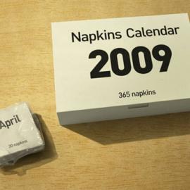 2009年日历餐巾