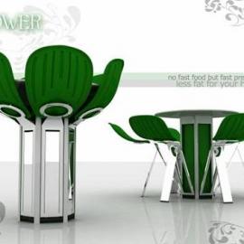 Fatih Can SARI&Ouml;Z设计―绽放的桌椅