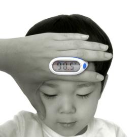 夹在指尖的温度计