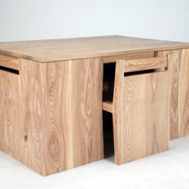 Brian Lee设计的Chubby Brothers Hidden Chairs Dining Table