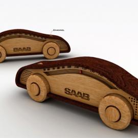 电台内的传统木座车