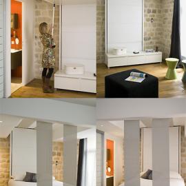 隐藏在天花板里的床