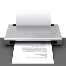 挂在桌边的打印机