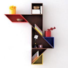 意大利Daniele Lago七巧板书架设计