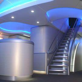 波音展示747-8洲际飞机内饰欣赏