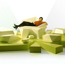 Rainer Mutsch设计的抽象Fragments椅