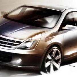 东风日产骏逸设计手稿图