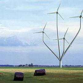 荷兰的发电风车树