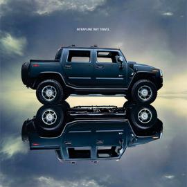 悍马汽车海报欣赏之震撼倒影篇