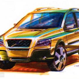 富豪Volvo XC90草图（1）