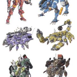 经典CG 机器人的原画设定（二）